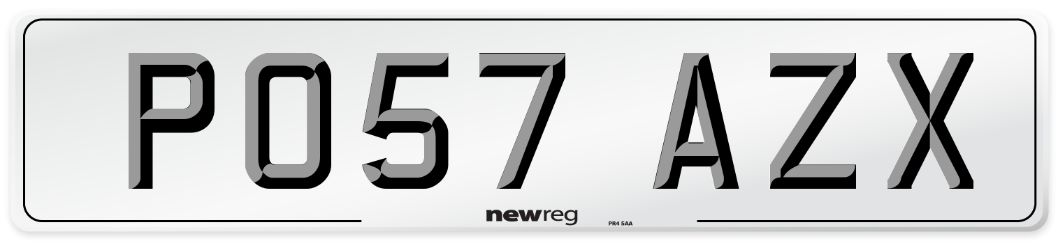 PO57 AZX Number Plate from New Reg